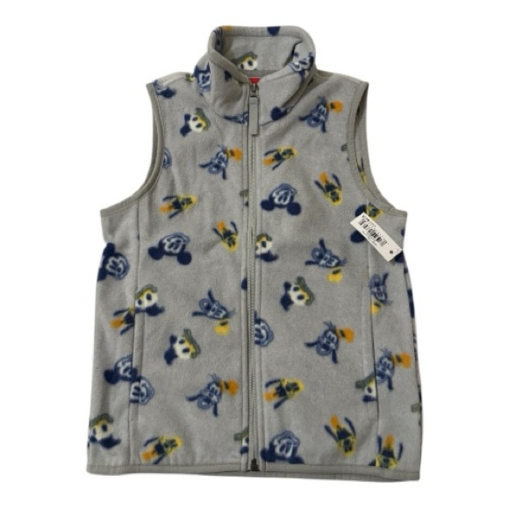 NWT Disney Mickey Mouse Friends Boys S 6-7 Fleece Vest Gray
